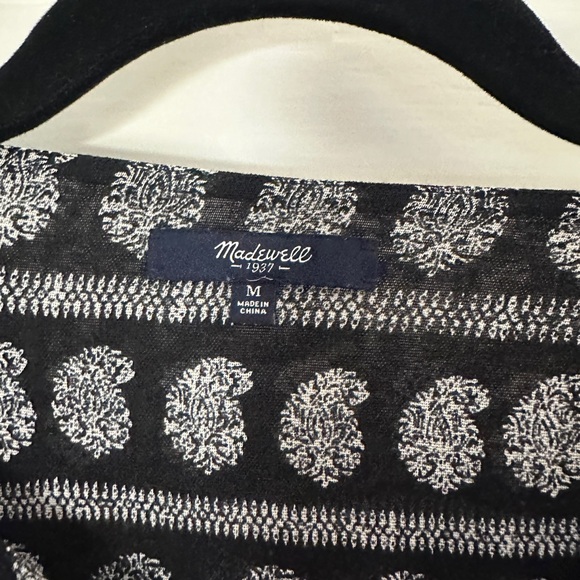 Madewell Moroccan print cotton boho blouse sz M - Picture 4 of 5